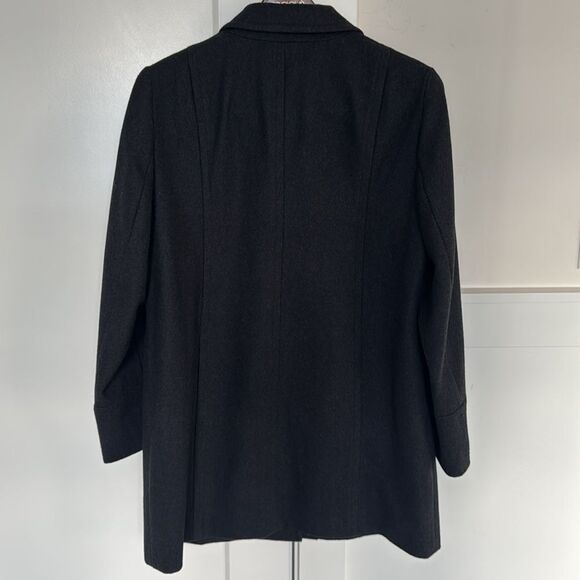 St. John’s Bay Women’s Size XL Charcoal Gray Wool Blend Classic Pea Coat EUC - Picture 2 of 12